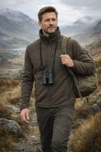 Fleece Coarse Heren Olive Green