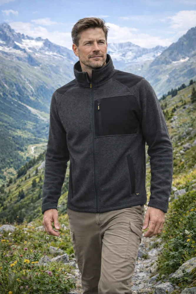 Fleece Coarse Herren Anthrazit