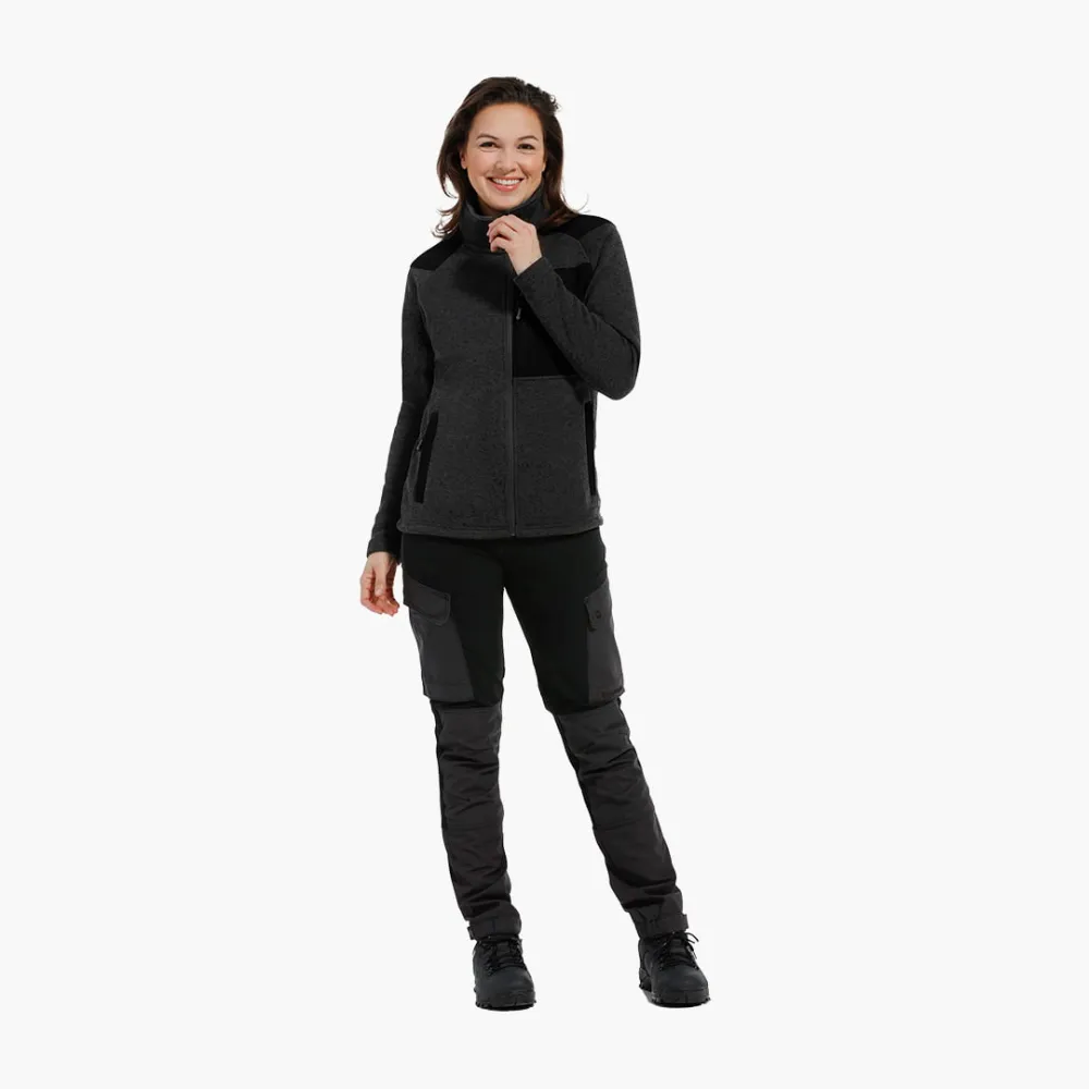 Fleece Coarse Dames Antraciet